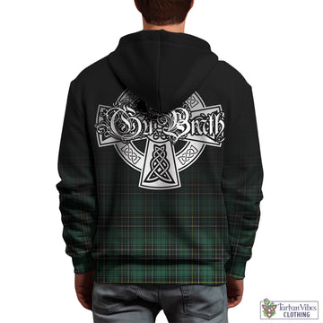 MacAlpin Ancient Tartan Hoodie Featuring Alba Gu Brath Family Crest Celtic Inspired