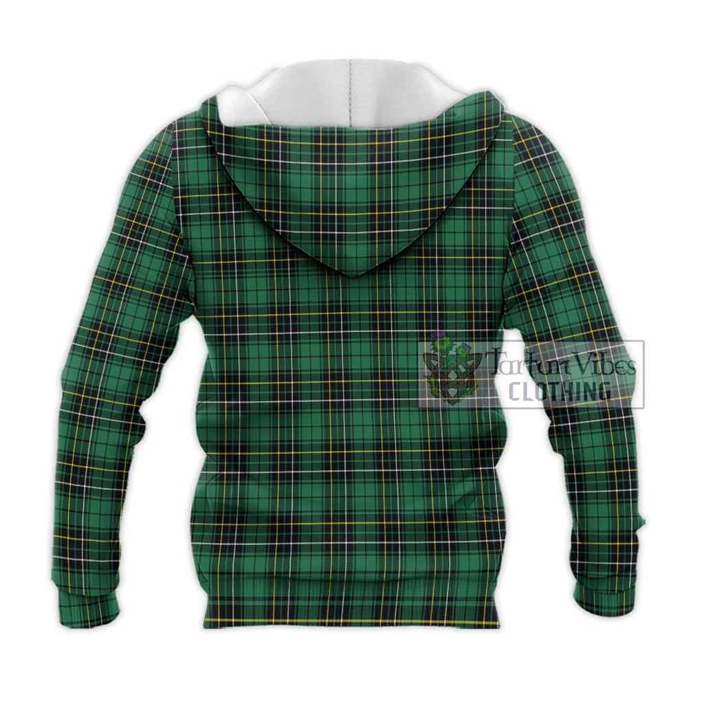 MacAlpin Ancient Tartan Knitted Hoodie with Family Crest DNA In Me Style - Tartanvibesclothing Shop