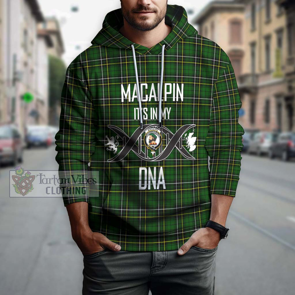 MacAlpin Modern Tartan Hoodie with Family Crest DNA In Me Style Pullover Hoodie - Tartanvibesclothing Shop