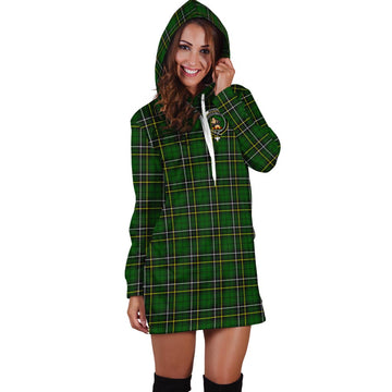 MacAlpin Modern Tartan Hoodie Dress with Family Crest