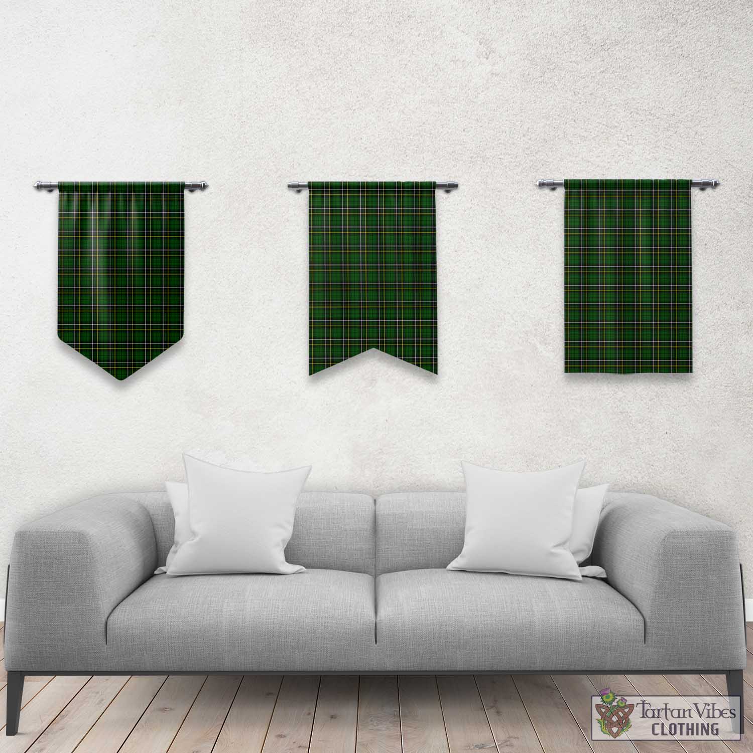 Tartan Vibes Clothing MacAlpin Modern Tartan Gonfalon, Tartan Banner