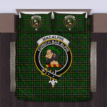 MacAlpin Modern Tartan Quilt Bed Set with Family Crest