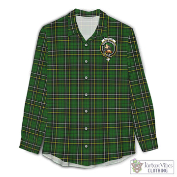 MacAlpin Modern Tartan Women's Casual Shirt with Family Crest