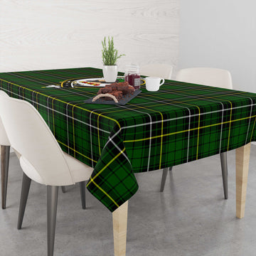 MacAlpin Modern Tartan Tablecloth with Family Crest