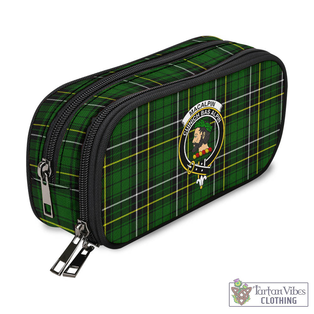 Tartan Vibes Clothing MacAlpin Modern Tartan Pen and Pencil Case with Family Crest