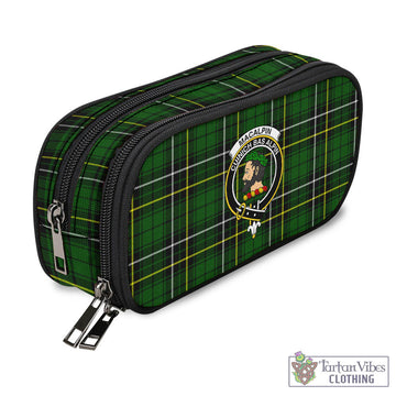 MacAlpin Modern Tartan Pen and Pencil Case with Family Crest