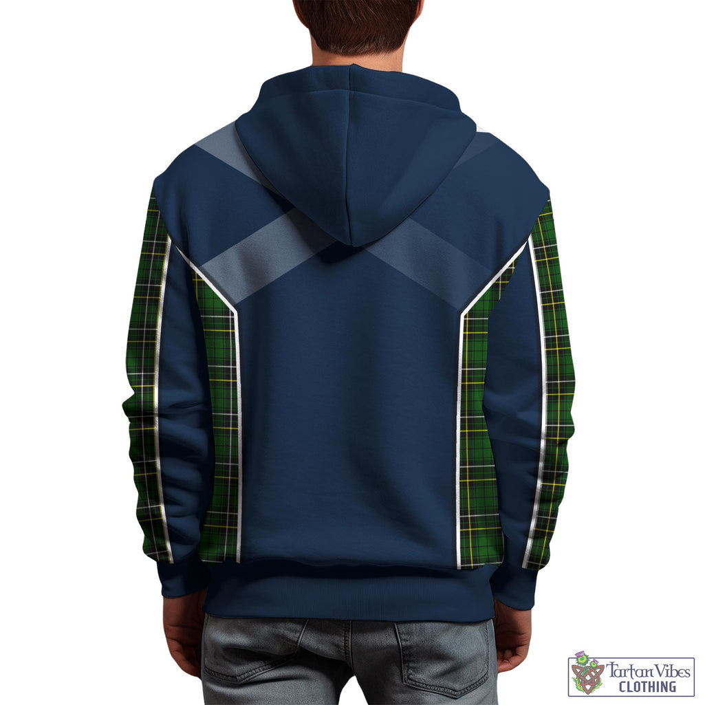 Tartan Vibes Clothing MacAlpin Modern Tartan Hoodie with Family Crest and Scottish Thistle Vibes Sport Style