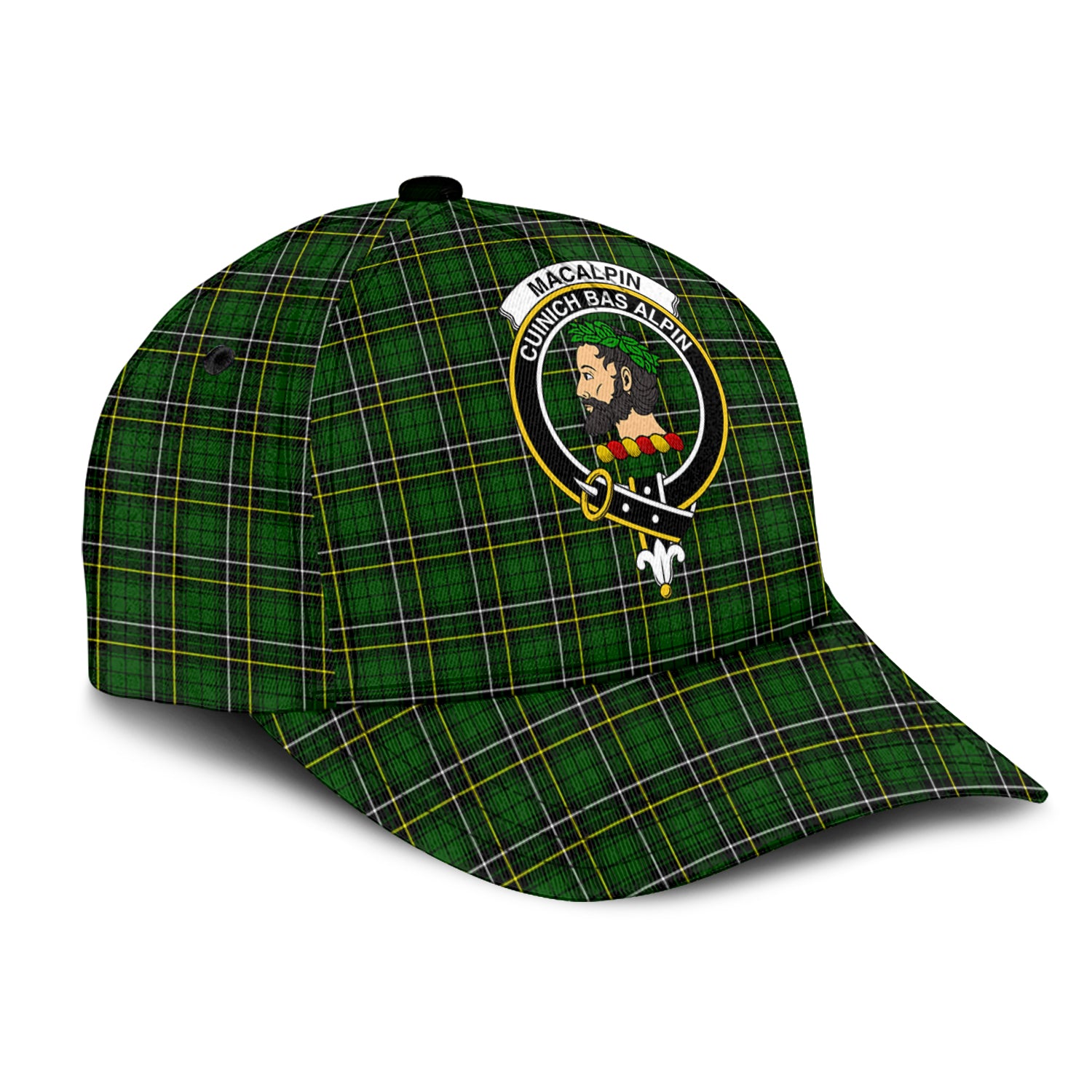 MacAlpin Modern Tartan Classic Cap with Family Crest - Tartan Vibes Clothing