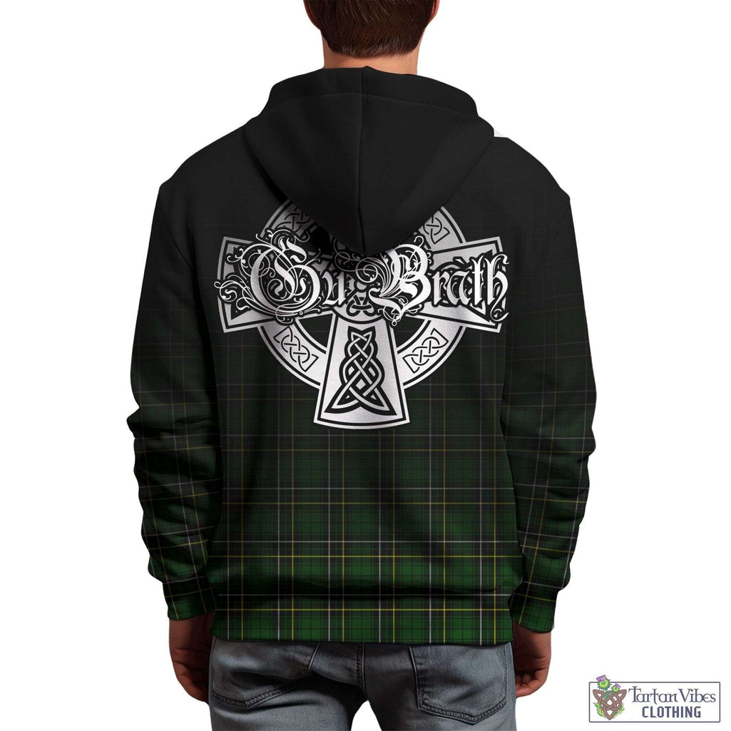 Tartan Vibes Clothing MacAlpin Modern Tartan Hoodie Featuring Alba Gu Brath Family Crest Celtic Inspired