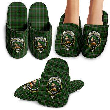 MacAlpin Modern Tartan Home Slippers with Family Crest