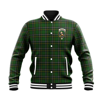 MacAlpin Modern Tartan Baseball Jacket with Family Crest