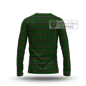 MacAlpin Modern Tartan Long Sleeve T-Shirt with Family Crest DNA In Me Style