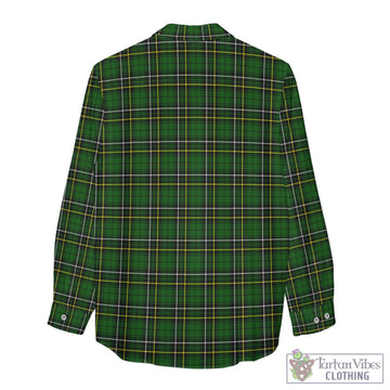 MacAlpin Modern Tartan Women's Casual Shirt with Family Crest