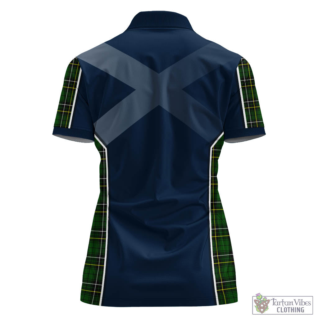 Tartan Vibes Clothing MacAlpin Modern Tartan Women's Polo Shirt with Family Crest and Scottish Thistle Vibes Sport Style