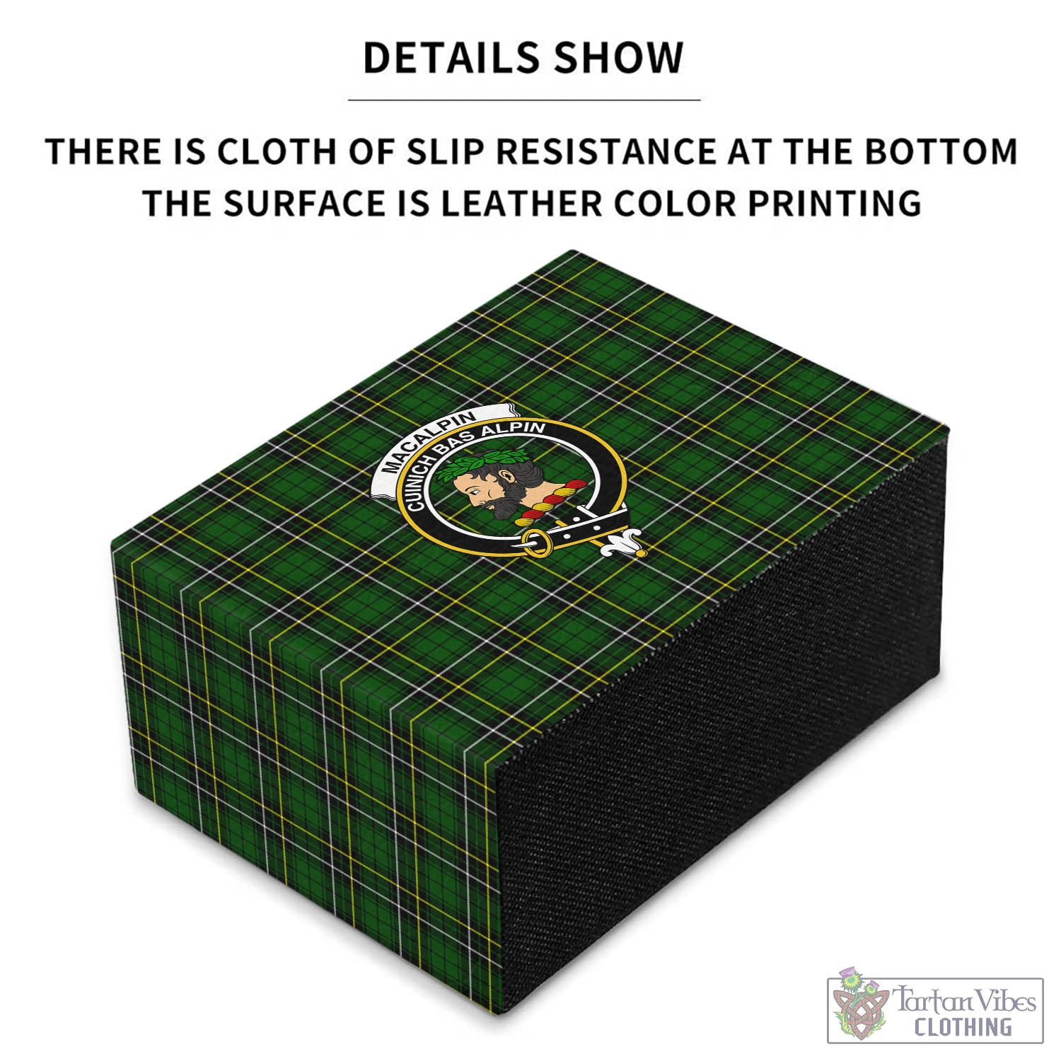 Tartan Vibes Clothing MacAlpin Modern Tartan Pen Holder with Family Crest