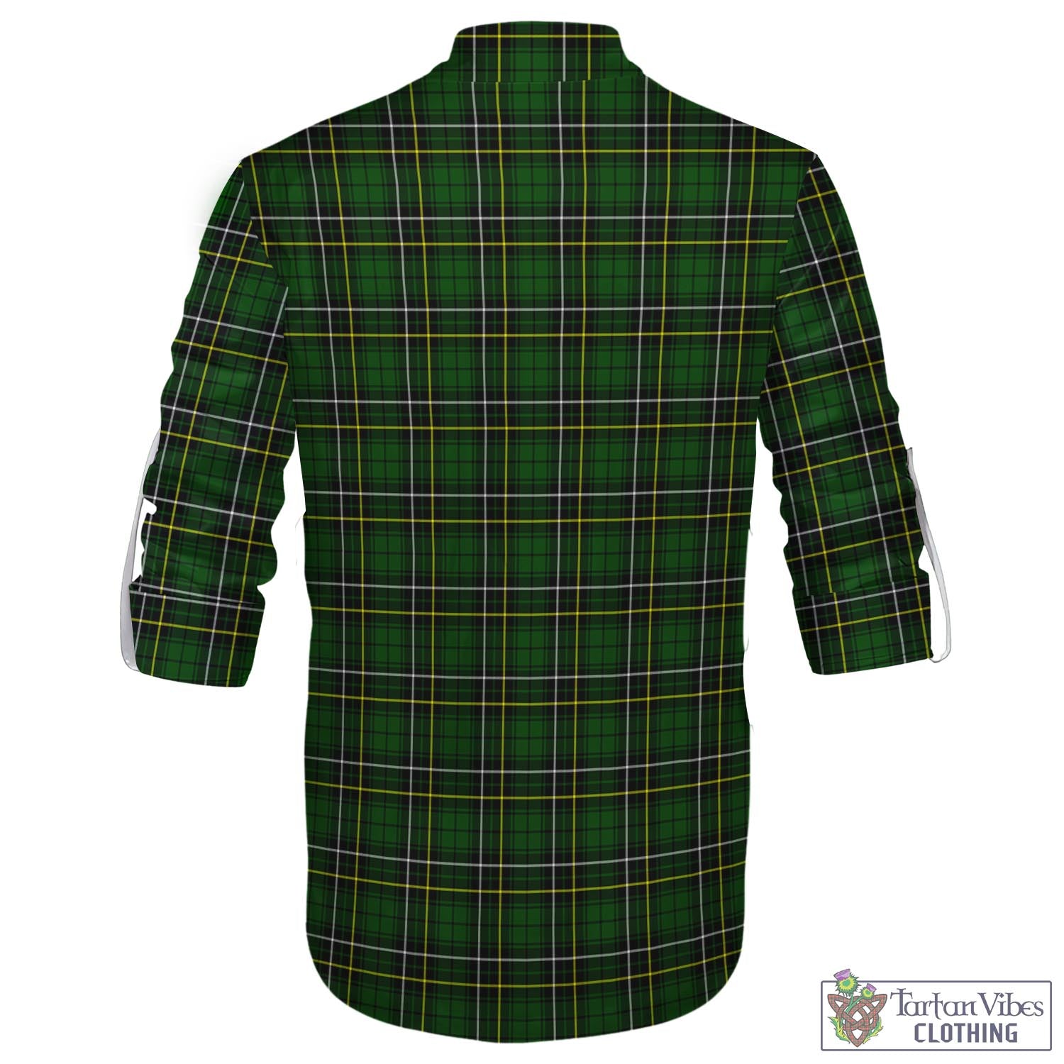 Tartan Vibes Clothing MacAlpin Modern Tartan Men's Scottish Traditional Jacobite Ghillie Kilt Shirt