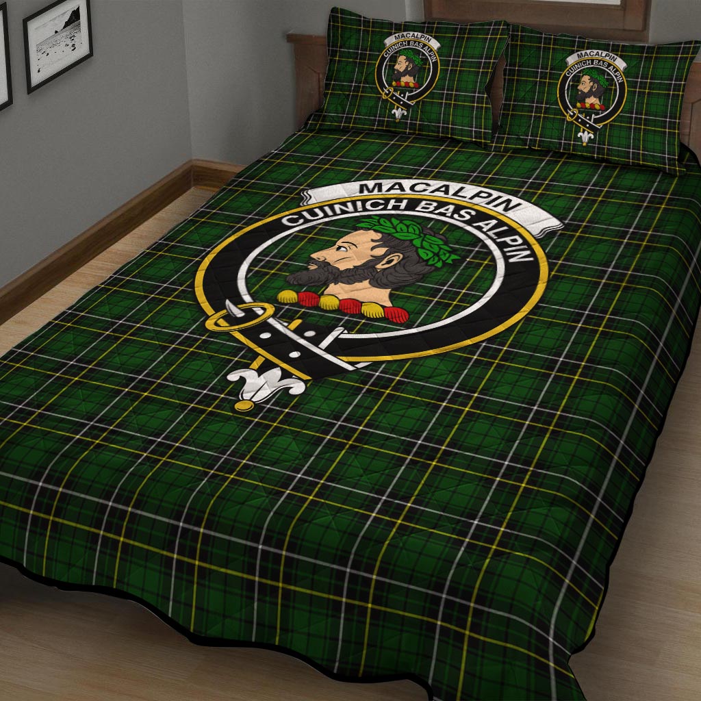 MacAlpin Modern Tartan Quilt Bed Set with Family Crest - Tartan Vibes Clothing