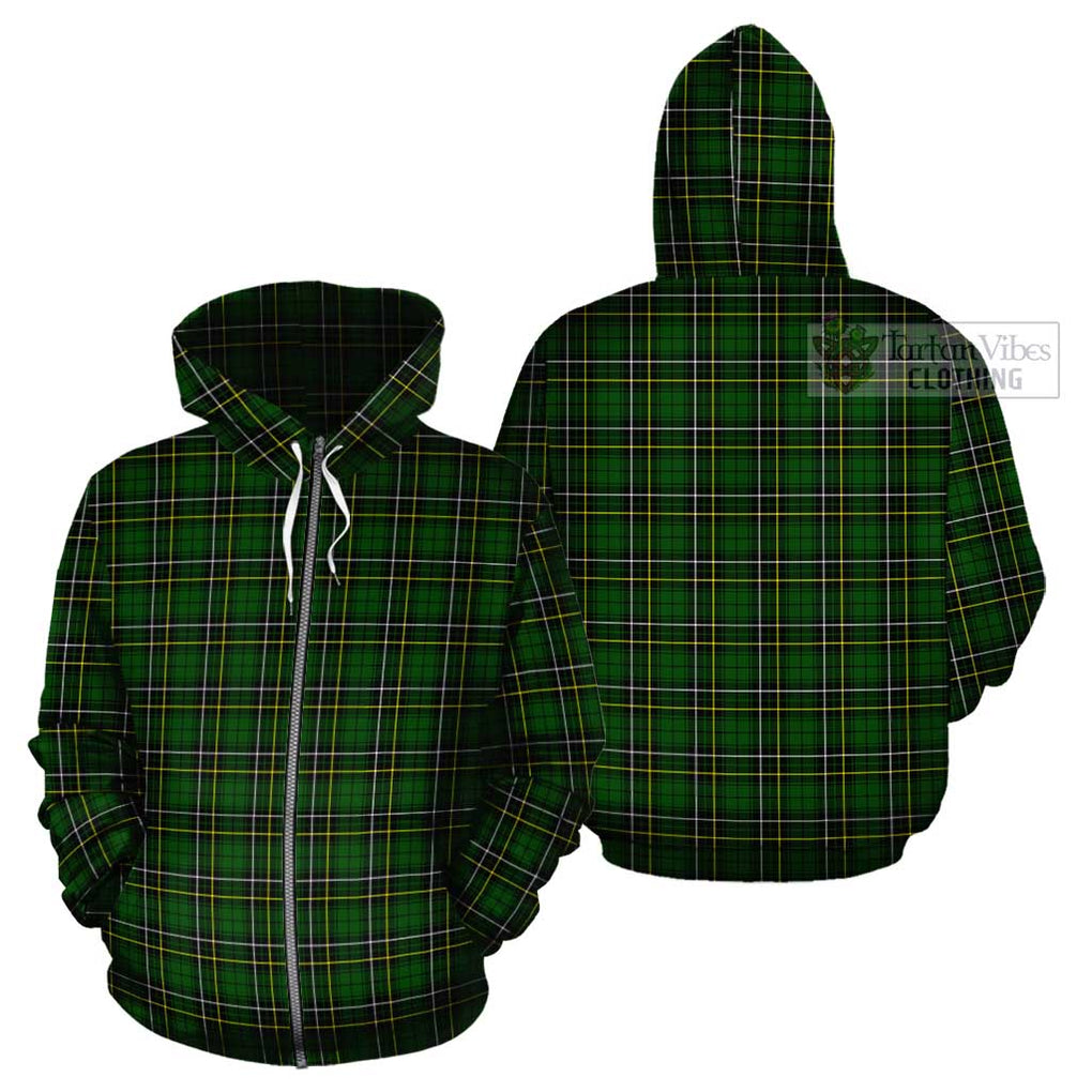 MacAlpin Modern Tartan Cotton Hoodie Zip Hoodie - Tartan Vibes Clothing