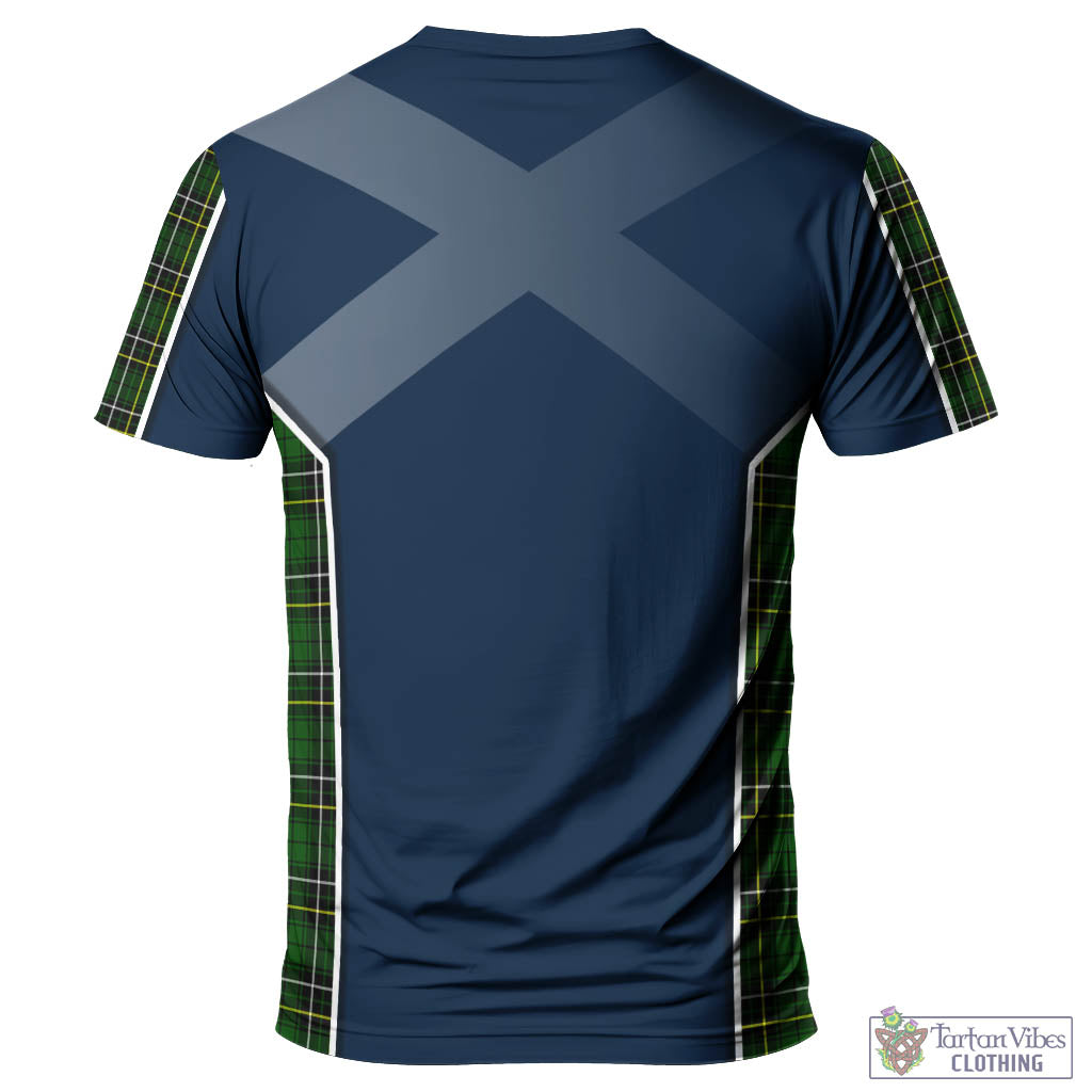 Tartan Vibes Clothing MacAlpin Modern Tartan T-Shirt with Family Crest and Scottish Thistle Vibes Sport Style