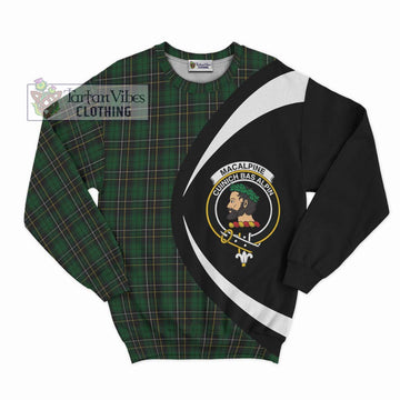 MacAlpine Tartan Sweatshirt with Family Crest Circle Style