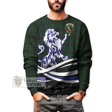 MacAlpine Tartan Sweatshirt with Alba Gu Brath Regal Lion Emblem