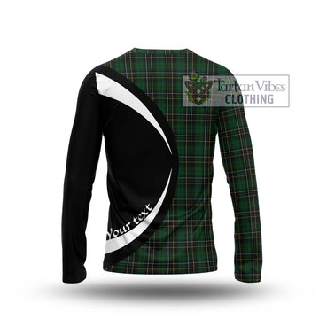 MacAlpine Tartan Long Sleeve T-Shirt with Family Crest Circle Style - Tartan Vibes Clothing