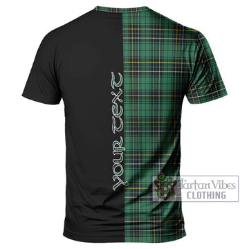 MacAlpine Ancient Tartan T-Shirt with Family Crest and Half Of Me Style - Tartan Vibes Clothing