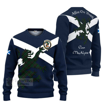 MacAlpine (MacAlpin) Tartan Lion Rampant Ugly Sweater Proudly Display Your Heritage with Alba Gu Brath and Clan Name Unisex - Tartan Vibes Clothing