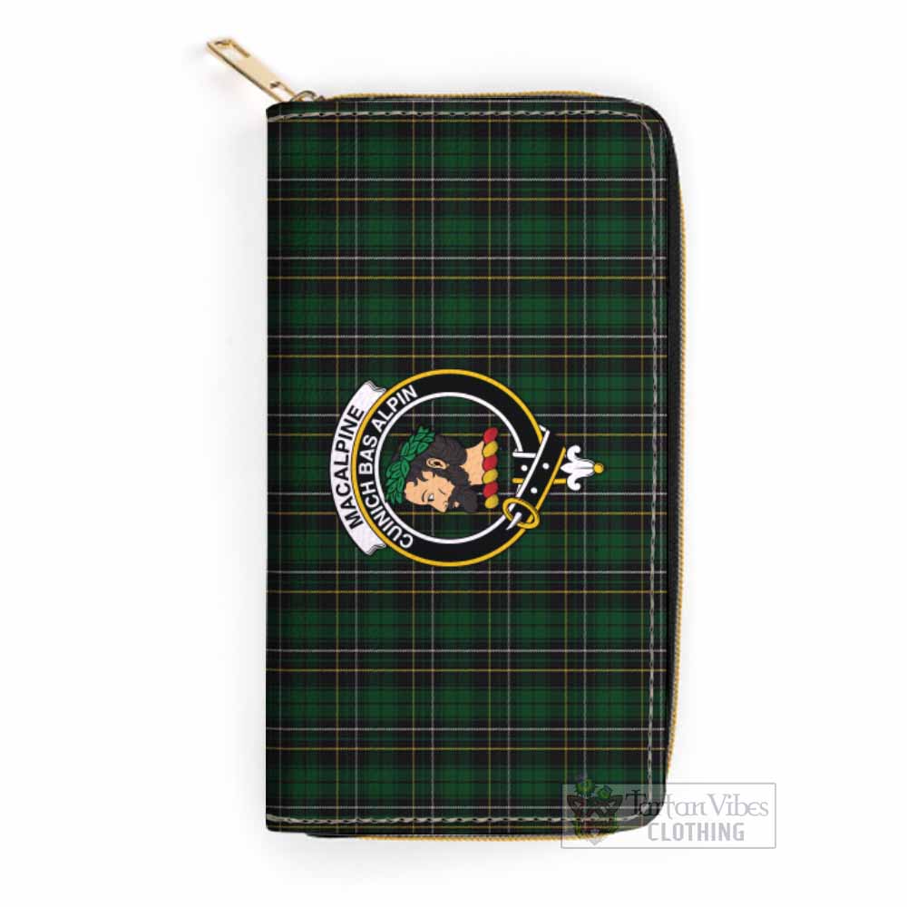 MacAlpine (MacAlpin) Tartan Women's Leather Wallet with Family Crest One Size 19.7*10.5*3.5 cm - Tartan Vibes Clothing