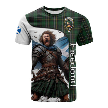 MacAlpine (MacAlpin) Crest Tartan Cotton T-shirt Inspired by the Freedom of Scottish Warrior