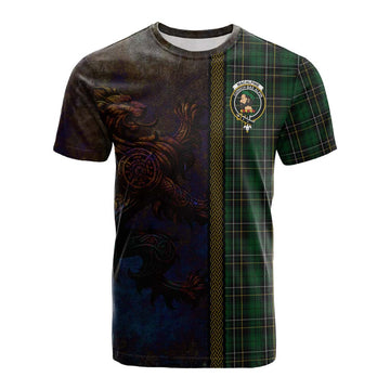 MacAlpine (MacAlpin) Tartan Family Crest Cotton T-shirt Alba Gu Brath Be Brave Lion Ancient Style Kid's Shirt - Tartan Vibes Clothing