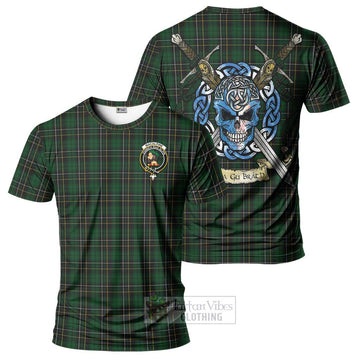 MacAlpine (MacAlpin) Tartan T-Shirt with Family Crest Celtic Skull Style Kid's Shirt - Tartan Vibes Clothing