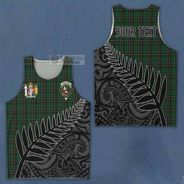 MacAlpine (MacAlpin) Crest Tartan Men's Tank Top with New Zealand Silver Fern Half Style Men - Tartan Vibes Clothing