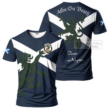 MacAlpine (MacAlpin) Tartan Lion Rampant T-Shirt Proudly Display Your Heritage with Alba Gu Brath and Clan Name Kid's Shirt - Tartan Vibes Clothing