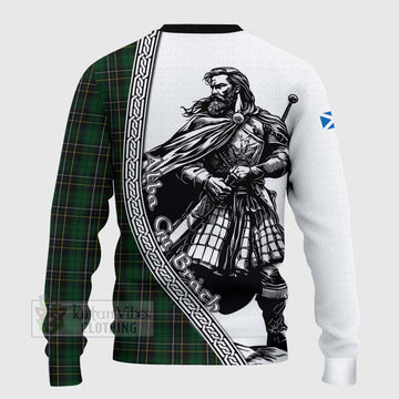 MacAlpine (MacAlpin) Tartan Clan Crest Knitted Sweater with Highlander Warrior Celtic Style - Tartan Vibes Clothing