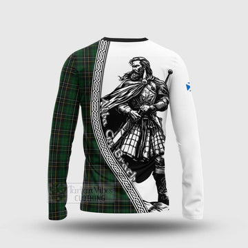 MacAlpine (MacAlpin) Tartan Clan Crest Long Sleeve T-Shirt with Highlander Warrior Celtic Style - Tartan Vibes Clothing