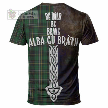 MacAlpine (MacAlpin) Tartan Family Crest T-Shirt Alba Gu Brath Be Brave Lion Ancient Style - Tartan Vibes Clothing