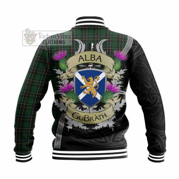 MacAlpine (MacAlpin) Tartan Family Crest Baseball Jacket Lion Rampant Royal Thistle Shield Celtic Inspired - Tartan Vibes Clothing