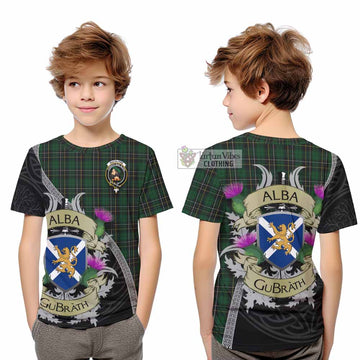 MacAlpine (MacAlpin) Tartan Family Crest Kid T-Shirt Lion Rampant Royal Thistle Shield Celtic Inspired - Tartan Vibes Clothing