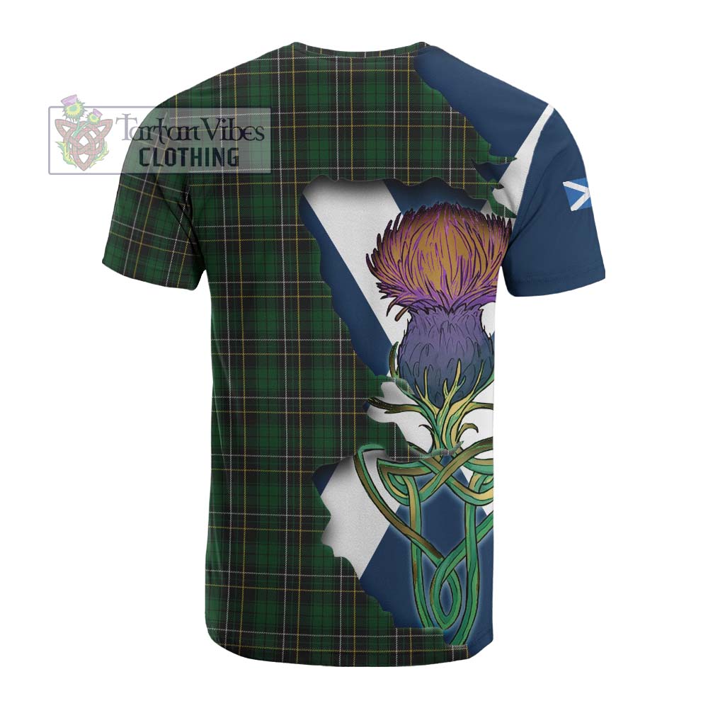 MacAlpine (MacAlpin) Tartan Family Crest Cotton T-shirt Scottish Thistle Celtic Inspired - Tartan Vibes Clothing