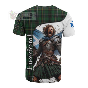 MacAlpine (MacAlpin) Crest Tartan Cotton T-shirt Inspired by the Freedom of Scottish Warrior