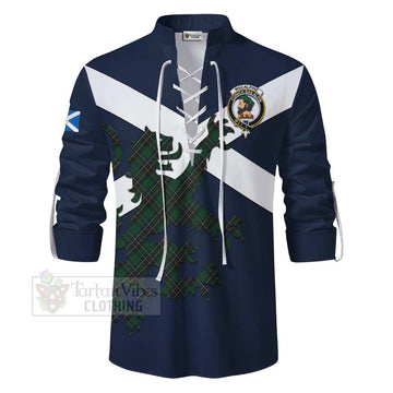 MacAlpine (MacAlpin) Tartan Lion Rampant Ghillie Kilt Shirt Proudly Display Your Heritage with Alba Gu Brath and Clan Name - Tartan Vibes Clothing