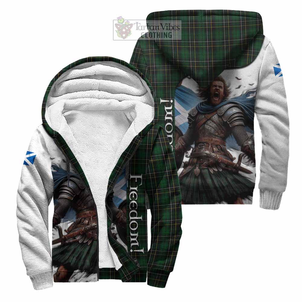 Tartan Vibes Clothing MacAlpine (MacAlpin) Crest Tartan Sherpa Hoodie Inspired by the Freedom of Scottish Warrior