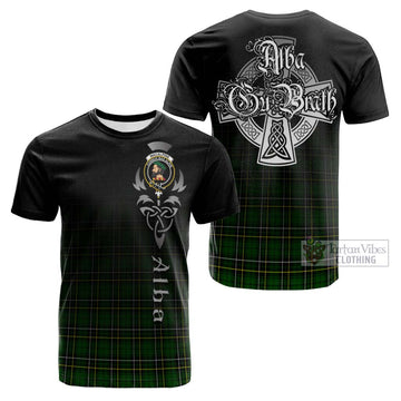 MacAlpine Modern Tartan Cotton T-shirt Featuring Alba Gu Brath Family Crest Celtic Inspired Kid's Shirt - Tartan Vibes Clothing