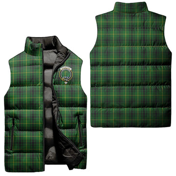 MacArthur (McArthur) Tartan Sleeveless Puffer Jacket with Family Crest