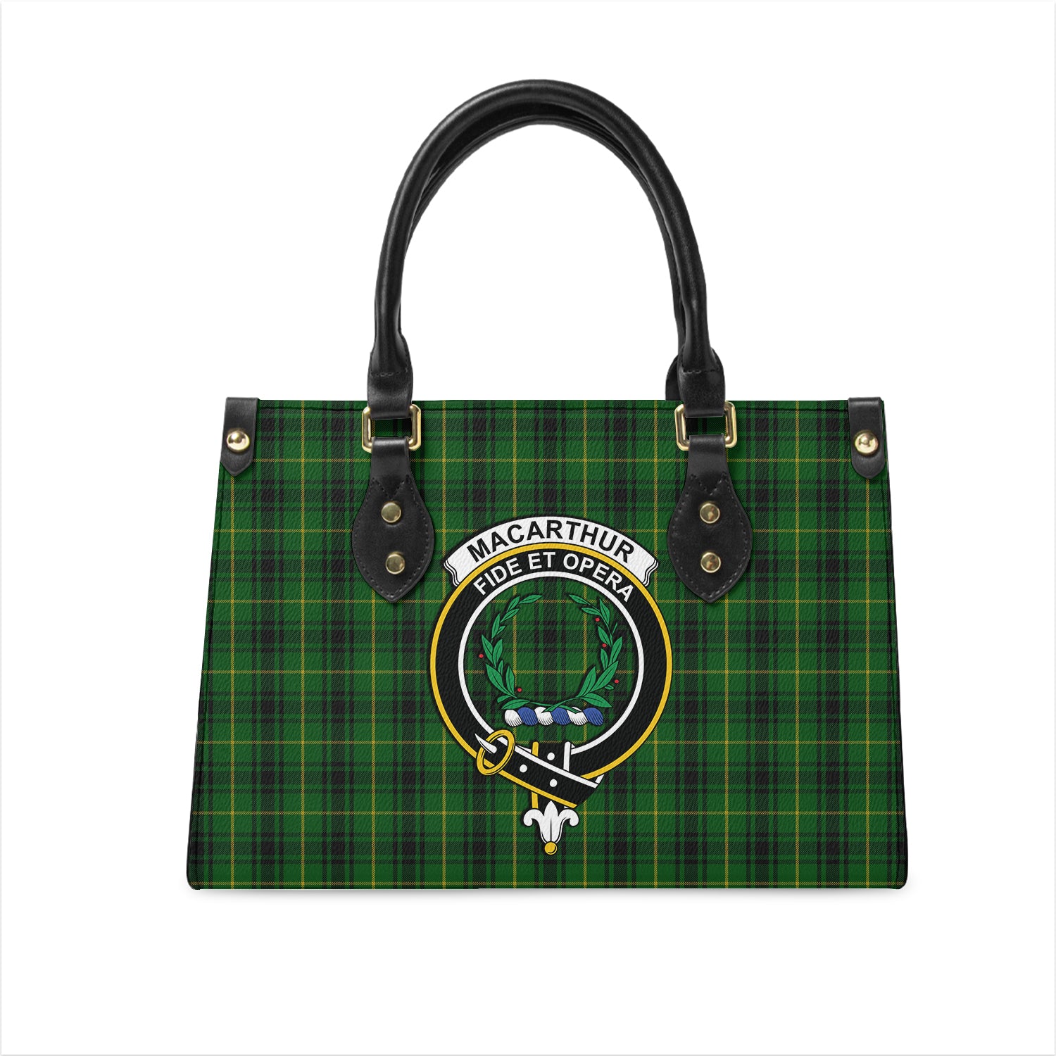 macarthur-tartan-leather-bag-with-family-crest