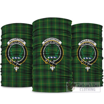 MacArthur (McArthur) Tartan Neck Gaiters, Tartan Bandanas, Tartan Head Band with Family Crest