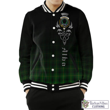 MacArthur (McArthur) Tartan Baseball Jacket Featuring Alba Gu Brath Family Crest Celtic Inspired