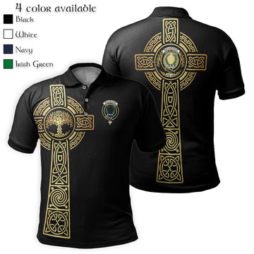 MacArthur Clan Polo Shirt with Golden Celtic Tree Of Life