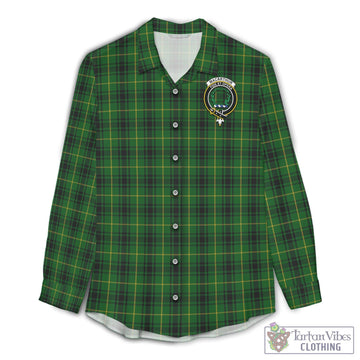 MacArthur (McArthur) Tartan Women's Casual Shirt with Family Crest